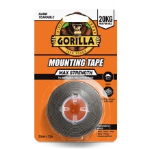 Gorilla Max Strength Mounting Tape Black 1,5 m (6 i eske)